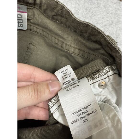 Stio Womens Size 2 Dark Green Canvas Pants - Picture 7 of 9